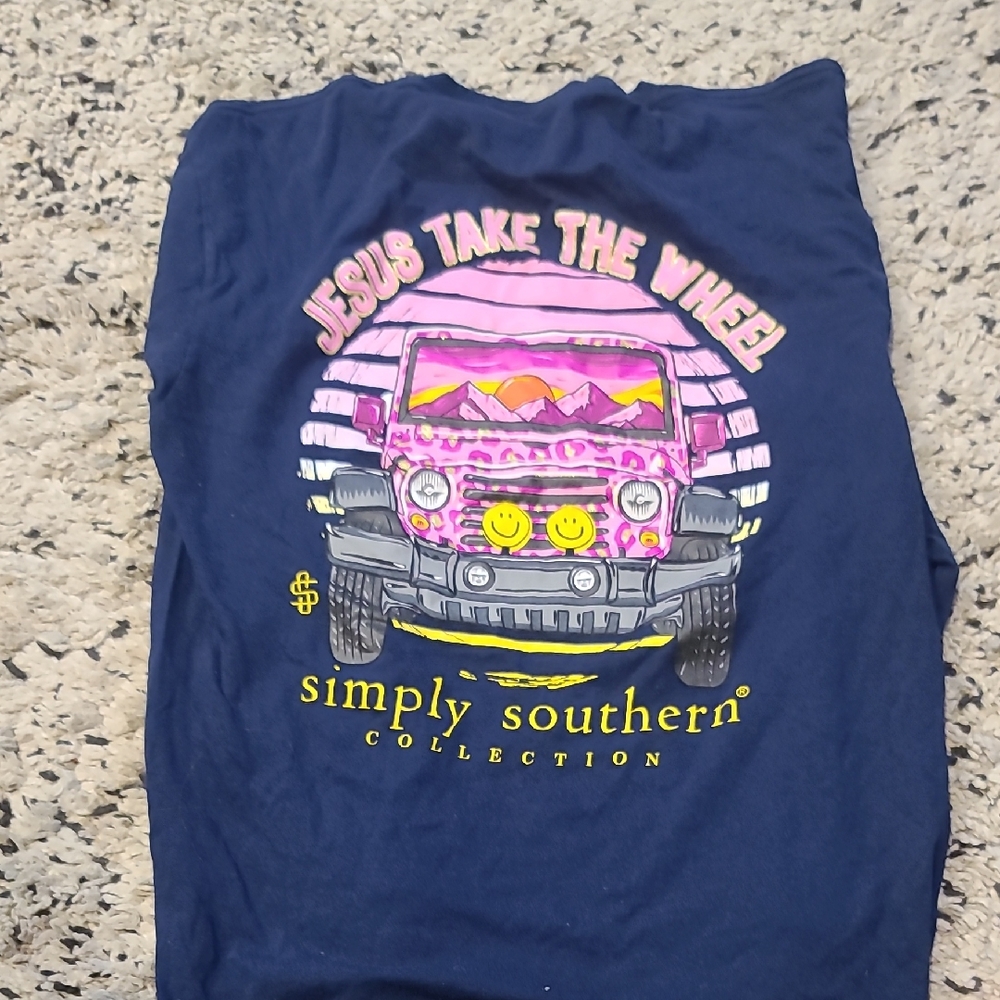 Simply Southern Kids' Tee with Pink and Yellow Graphic